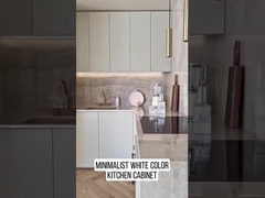 Armoire de cuisine à porte blanche minimaliste