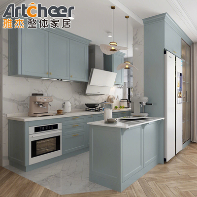 acheter Vente Shaker Grain armoire de cuisine en bois massif avec bordure de comptoir bullnose stratifié fabrication en ligne