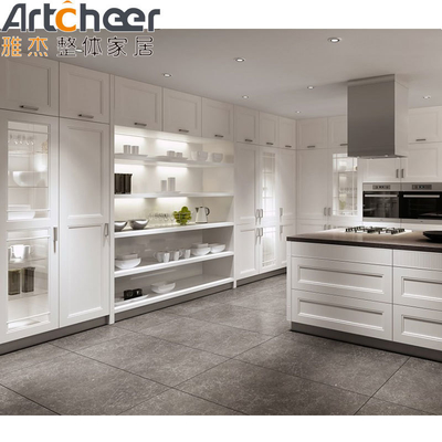 acheter RTA ou Taille personnalisée Armoire de cuisine modulaire en bois massif blanc fabrication en ligne