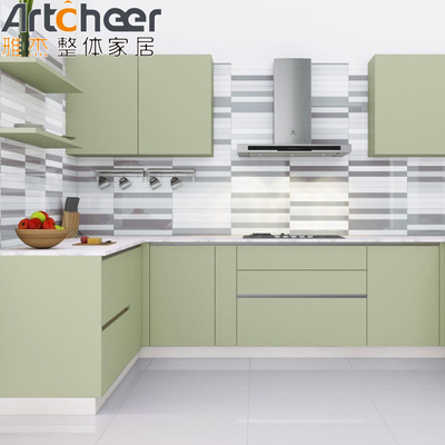 acheter Armoire de cuisine en forme de U directe avec carcasse en contreplaqué et traitement de surface du panneau de porte en laque fabrication en ligne