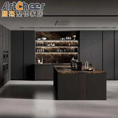 acheter Des modèles d'armoires de cuisine modulaires de style d'importation insulaire 2023 avec durabilité du matériau MDF fabrication en ligne