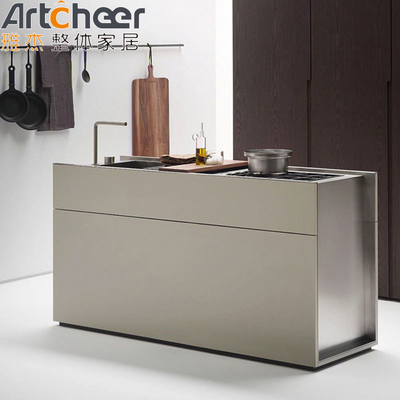 acheter Armoires de cuisine de petite pièce avec couleur personnalisée et armoire d'île en design moderne fabrication en ligne