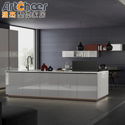 acheter Des armoires de cuisine modulaires de conception économes en espace avec des charnières douces et des accessoires fabrication en ligne