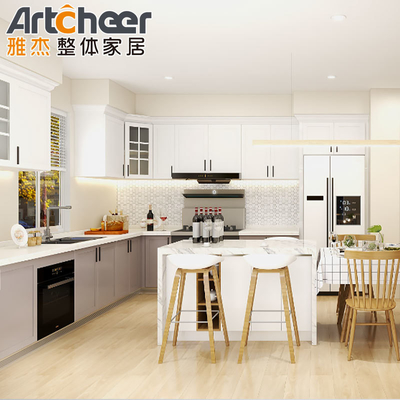 acheter Matériau de qualité E0 Armoires en bois personnalisées pour les unités de conception de cuisine modernes complètes fabrication en ligne