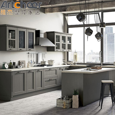 acheter Armoires de cuisine en bois massif de style américain fabrication en ligne