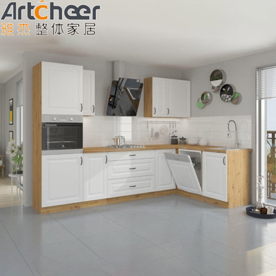 acheter Armoires de cuisine antiques en contreplaqué et bordures de comptoir de style moderne pour un design de cuisine classique fabrication en ligne