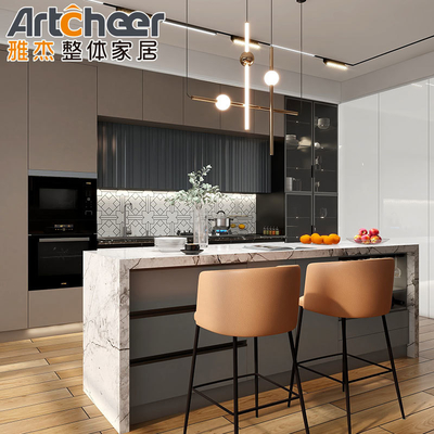 acheter Design résidentiel Panneau de porte en bois massif Traitement de surface Armoires de cuisine traditionnelles fabrication en ligne