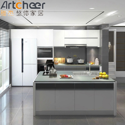 acheter Armoires de cuisine standard américaines modernes personnalisables avec volet à rouleaux et poignée fabrication en ligne