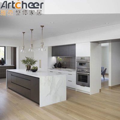 acheter Armoires de cuisine modulaires contreplaqué écologique pour la conception de stockage de cuisine de villa moderne fabrication en ligne