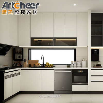 acheter Armoires de cuisine en bois massif de style Shaker américain avec des accessoires d'évier modernes et élégants fabrication en ligne