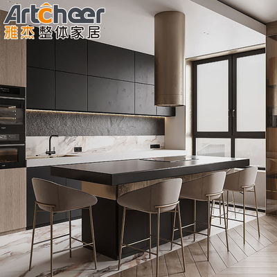 acheter Armoires de cuisine en bois de luxe avec accessoires pour la table de l'îlot de cuisine et les coups de pied fabrication en ligne