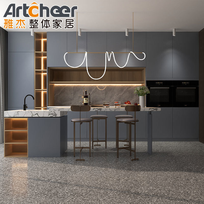 acheter Durable Je forme le design de cuisine moderne avec un comptoir en acrylique pur et un rangement Susan paresseux fabrication en ligne