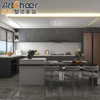 acheter Armoire de cuisine personnalisée modulaire Laque noir et blanc pour les meubles de cuisine fabrication en ligne