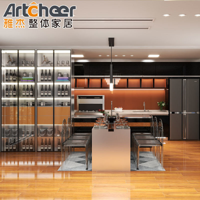 acheter Armoires de cuisine modernes Meubles scandinaves durables avec taille personnalisée et table d'île fabrication en ligne