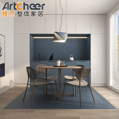 acheter Design personnalisé Luxe meubles de cuisine modulaires en PVC blanc avec une surface solide fabrication en ligne