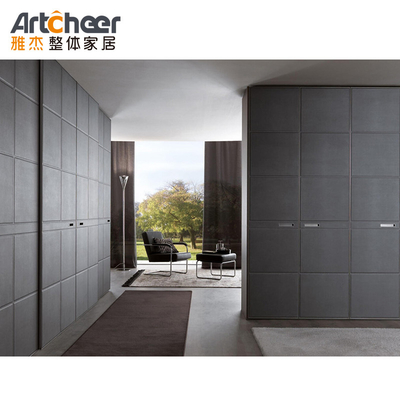acheter Chambre à coucher porte coulissante du milieu du siècle Marcher dans la garde-robe avec le style en bois PANEL fabrication en ligne
