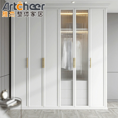 acheter Armoire à porte coulissante blanche en bois de mélamine avec design ouvert fabrication en ligne