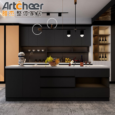 acheter Armoire de cuisine en acrylique moderne avec armoire d' île pour l' Afrique du Sud Villa style ouvert fabrication en ligne