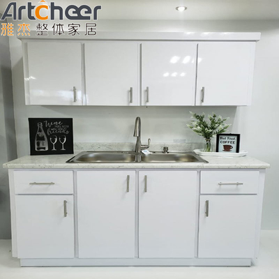 acheter Petit armoire de cuisine en alliage d'aluminium incurvé avec couleur personnalisée et taille modulaire / RTA fabrication en ligne