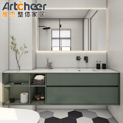 acheter Moderne en bois massif marron salle de bain salle de bain vanité panneau de porte plat en taille personnalisée fabrication en ligne