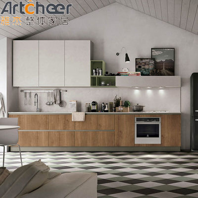 Armoire de base d'évier de l'île de couleur personnalisée avec armoire de cuisine de style bois PANEL moderne