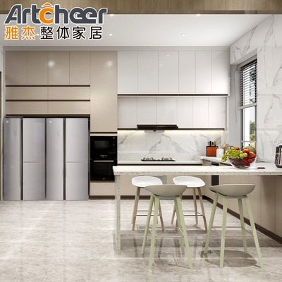 Meubles de cuisine modernes durables Cabinet d'angle en bois avec des armoires en bois personnalisées