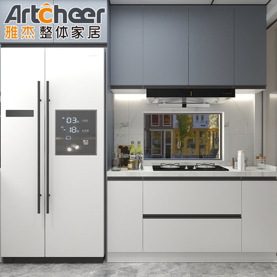 Créez un look moderne dans la cuisine de votre appartement avec la porte de l'armoire de cuisine en PVC mélamine