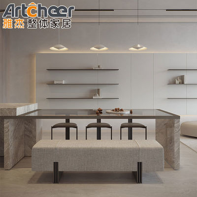 Taille personnalisée en bois massif design de luxe armoire de cuisine à domicile avec comptoir Full Bullnose