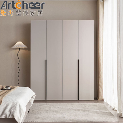 Meubles de chambre Armoire moderne gris clair Armoire de décoration avec collier et deux portes