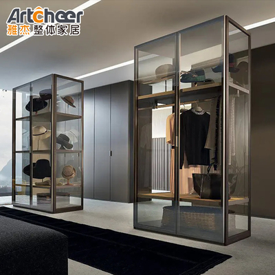 Meubles de chambre à coucher Design de luxe Armature en aluminium Système de placard avec accessoires