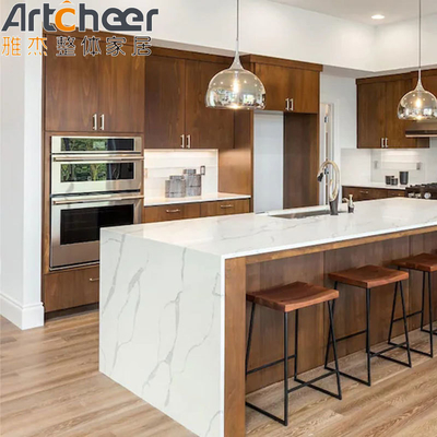 Armoires de base Armoire de cuisine classique de style moderne avec finition en faisceau en bois massif