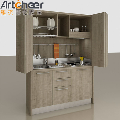 Armoire de cuisine en contreplaqué moderne prête à être assemblée Armoires de base de tiroir pour un petit rangement