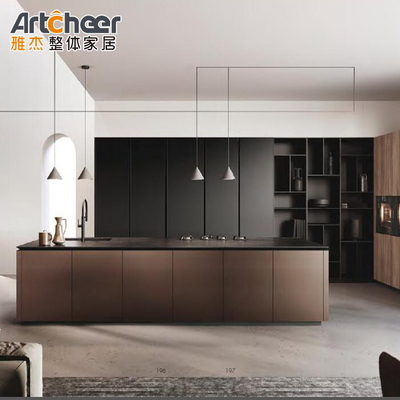Armoire de cuisine contemporaine de l' île de la conception de l' ensemble plat pour la maison moderne E1 de qualité de matériau