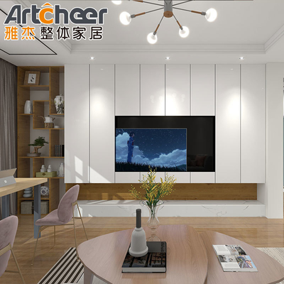 Armoire de stand de télévision de luxe légère avec un design minimaliste moderne et un matériau de qualité E0